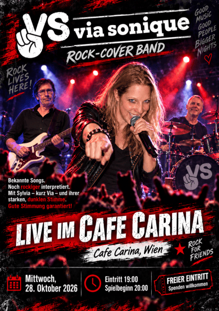 Flyer für das Konzert am 28. Oktober im Cafe Carina